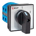 Переключатель кулачковый EKF; 2; полюсов 2; Iu=25 А; схема подключения 5; позиции: 1-2; IP65