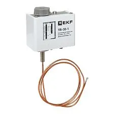 Реле температуры EKF TR-30; NO/NC=0/0 температура: -30...+15 °C; гистерезис: 5 °C; капилляр=1 м; IP3