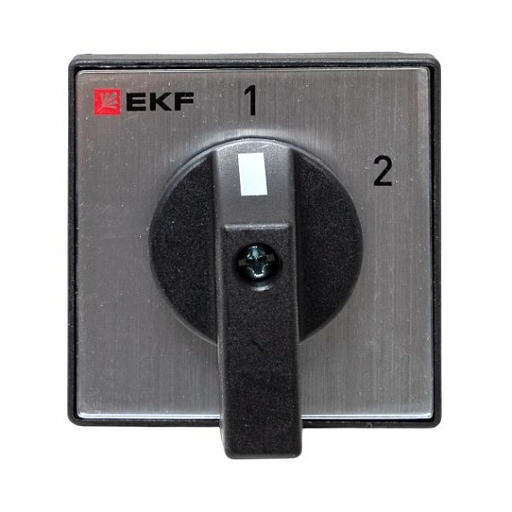 Переключатель кулачковый EKF; 2; полюсов 1; Iu=25 А; схема подключения 5; позиции: 1-2; IP20