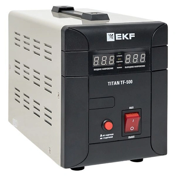 Стабилизатор напряжения EKF Titan симисторный напольный монтаж; 500 ВА; 350 Вт