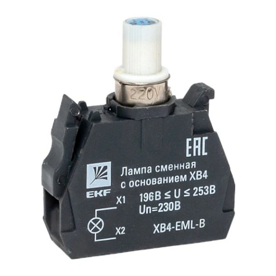 Лампа сменная EKF XB4; цвет: Синий; Ue=230 В AC