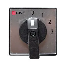 Переключатель кулачковый EKF; 4; полюсов 3; Iu=10 А; схема подключения 1; позиции: 0-1-2-3; IP20