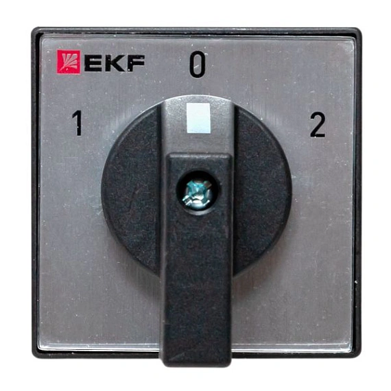 Переключатель кулачковый EKF; 3; полюсов 1; Iu=25 А; схема подключения 4; позиции: 1-0-2; IP65