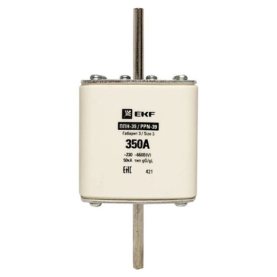 Плавкая вставка EKF ППН; типоразмер: 3 (NH3); I=350 А