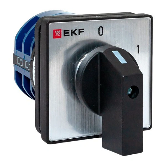 Переключатель кулачковый EKF; 2; полюсов 3; Iu=32 А; схема подключения 1; позиции: 0-1; IP65