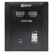 Стабилизатор напряжения EKF Titan симисторный напольный монтаж; 8000 ВА; 5600 Вт