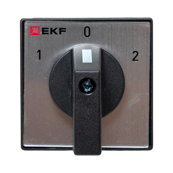 Переключатель кулачковый EKF; 3; полюсов 1; Iu=10 А; схема подключения 2; позиции: 1-0-2; IP20