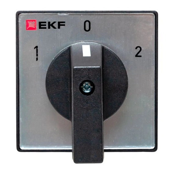 Переключатель кулачковый EKF; 3; полюсов 3; Iu=63 А; схема подключения 2; позиции: 1-0-2; IP65