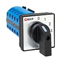 Переключатель кулачковый EKF; 4; полюсов 3; Iu=10 А; схема подключения 1; позиции: 0-1-2-3; IP20