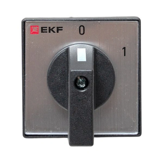 Переключатель кулачковый EKF; 2; полюсов 1; Iu=25 А; схема подключения 1; позиции: 0-1; IP20