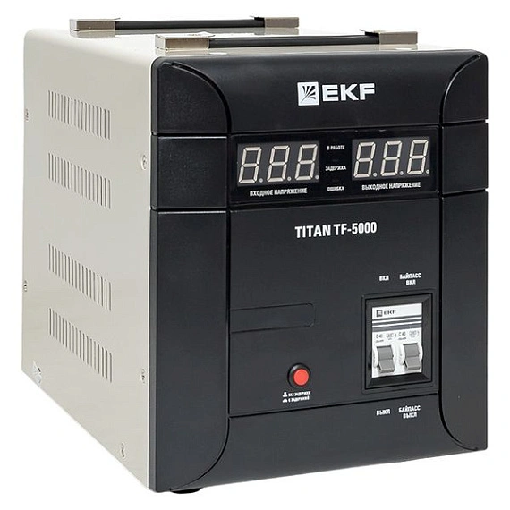 Стабилизатор напряжения EKF Titan симисторный напольный монтаж; 5000 ВА; 3500 Вт