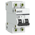Автоматический выключатель EKF Basic, серия ВА 47-29; I=25 А; хар-ка C; полюсов 2; отключение 4,5 кА