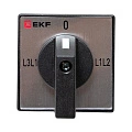 Переключатель кулачковый EKF; 4; полюсов 3; Iu=10 А; схема подключения 7; позиции: 0-L1L2-L2L3-L3L1;