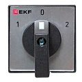 Переключатель кулачковый EKF; 3; полюсов 3; Iu=10 А; схема подключения 2; позиции: 1-0-2; IP65