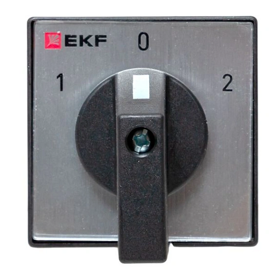 Переключатель кулачковый EKF; 3; полюсов 3; Iu=10 А; схема подключения 2; позиции: 1-0-2; IP65