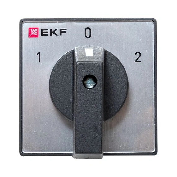 Переключатель кулачковый EKF; 3; полюсов 3; Iu=63 А; схема подключения 4; позиции: 1-0-2; IP20