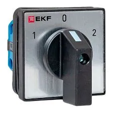 Переключатель кулачковый EKF; 3; полюсов 1; Iu=10 А; схема подключения 4; позиции: 1-0-2; IP65