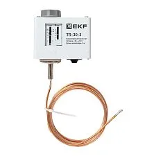 Реле температуры EKF TR-30; NO/NC=0/0 температура: -30...+15 °C; гистерезис: 5 °C; капилляр=3 м; IP3