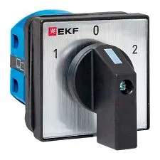Переключатель кулачковый EKF; 3; полюсов 1; Iu=25 А; схема подключения 4; позиции: 1-0-2; IP65