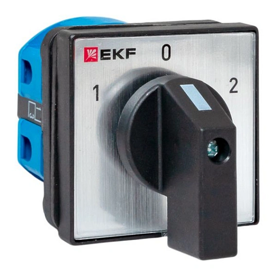 Переключатель кулачковый EKF; 3; полюсов 1; Iu=25 А; схема подключения 4; позиции: 1-0-2; IP65