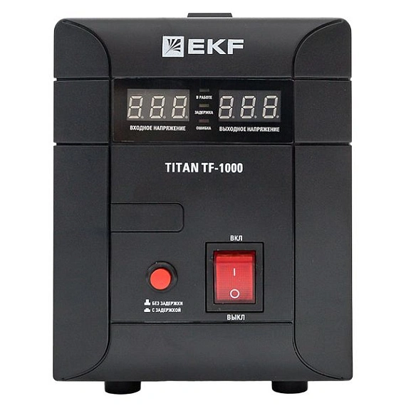Стабилизатор напряжения EKF Titan симисторный напольный монтаж; 1000 ВА; 700 Вт