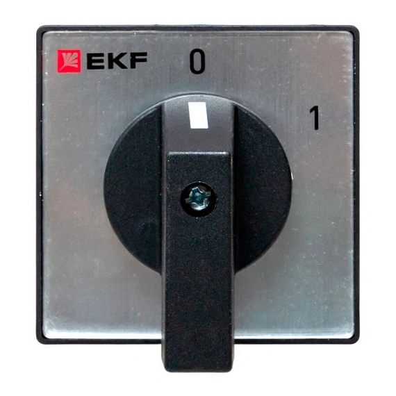Переключатель кулачковый EKF; 2; полюсов 3; Iu=63 А; схема подключения 1; позиции: 0-1; IP65