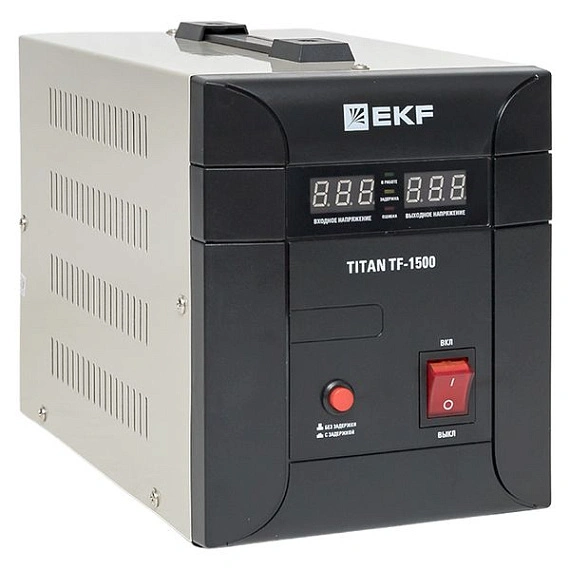 Стабилизатор напряжения EKF Titan симисторный напольный монтаж; 1500 ВА; 1050 Вт