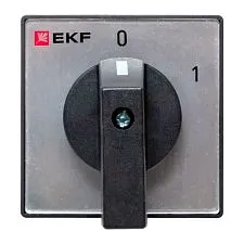 Переключатель кулачковый EKF; 2; полюсов 3; Iu=32 А; схема подключения 1; позиции: 0-1; IP65