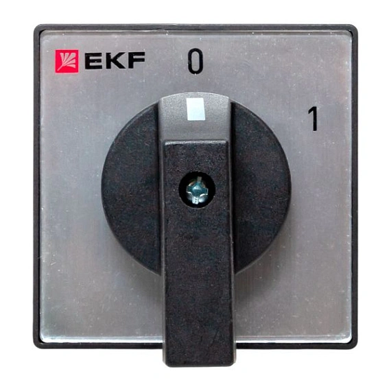 Переключатель кулачковый EKF; 2; полюсов 3; Iu=32 А; схема подключения 1; позиции: 0-1; IP65