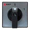 Переключатель кулачковый EKF; 2; полюсов 3; Iu=25 А; схема подключения 1; позиции: 0-1; IP65