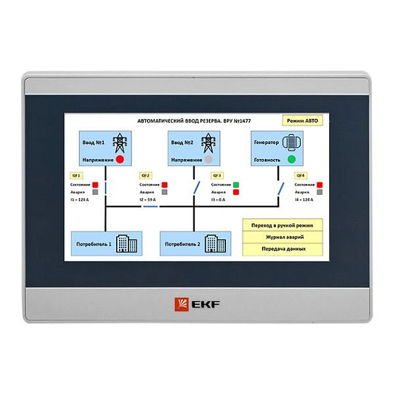 Панель оператора EKF PRO-Screen; 7,0"; TFT; 1xEthernet, 1xRS-232, 1xRS-422, 2xRS-485, 2хUSB 2.0