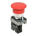 Кнопка EKF XB2; D отверстия= 22 мм; U=230 В; Красный; возвратный; Грибовидная; IP40