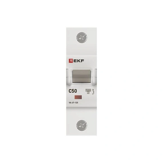 Автоматический выключатель EKF PROxima, серия ВА 47-125; I=50 А; хар-ка C; полюсов 1; отключение 15 