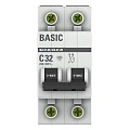 Автоматический выключатель EKF Basic, серия ВА 47-29; I=32 А; хар-ка C; полюсов 2; отключение 4,5 кА