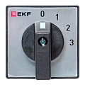 Переключатель кулачковый EKF; 4; полюсов 1; Iu=25 А; схема подключения 10; позиции: 0-1-2-3; IP65