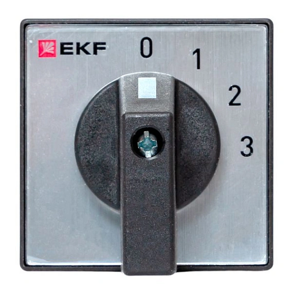 Переключатель кулачковый EKF; 4; полюсов 1; Iu=25 А; схема подключения 10; позиции: 0-1-2-3; IP65