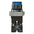 Кнопка EKF XB2; D отверстия= 22 мм; U=230 В; Синий; с подсветкой; возвратный; Плоская (-ий); IP65