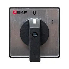 Переключатель кулачковый EKF; 2; полюсов 3; Iu=32 А; схема подключения 1; позиции: 0-1; IP20