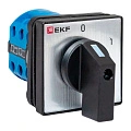 Переключатель кулачковый EKF; 2; полюсов 3; Iu=10 А; схема подключения 1; позиции: 0-1; IP65