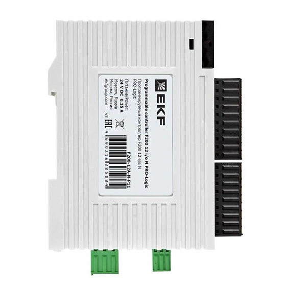 ПЛК EKF PRO-Logic центральный процессор; DI=4; DO=4 NPN; AI=2; AO=2; HSI=1; HSO=1; 1xEthernet, 1xRS-