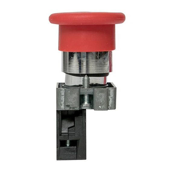 Кнопка EKF XB2; D отверстия= 22 мм; U=230 В; Красный; возвратный; Грибовидная; IP65