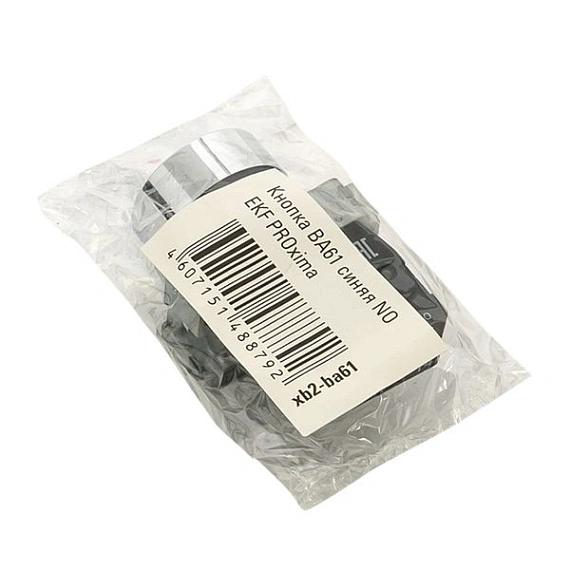 Кнопка EKF XB2; D отверстия= 22 мм; U=400 В; Синий; возвратный; Плоская (-ий); IP40