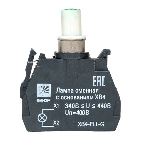 Лампа сменная EKF XB4; цвет: Зеленый; Ue=400 В AC
