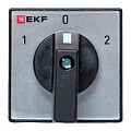 Переключатель кулачковый EKF; 2; полюсов 2; Iu=10 А; схема подключения 2; позиции: 1-0-2; IP65