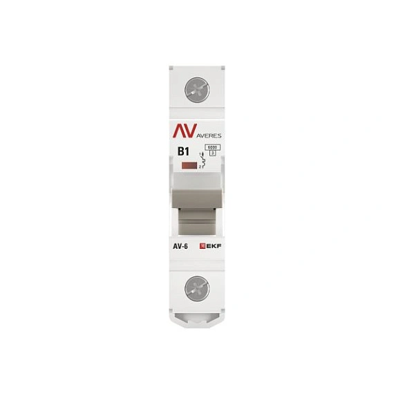 Автоматический выключатель EKF Averes, серия AV-6; I=1 А; хар-ка B; полюсов 1; отключение 6 кА