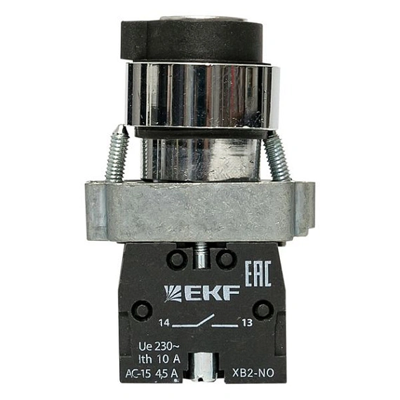 Переключатель с замком EKF XB2; D отверстия= 22 мм; Черный; с фиксацией; U=220 В; 3; с замком; IP40