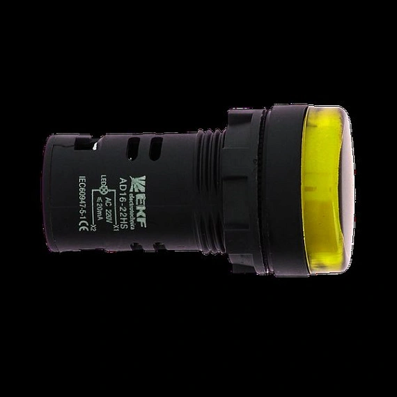 Матрица светодиодная EKF AD16-16HS; D отверстия= 16 мм; цвет: Желтый; Ue=230 В AC; IP54
