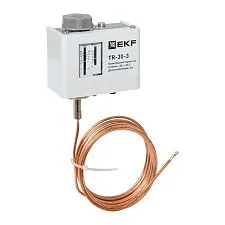 Реле температуры EKF TR-30; NO/NC=0/0 температура: -30...+15 °C; гистерезис: 5 °C; капилляр=3 м; IP3