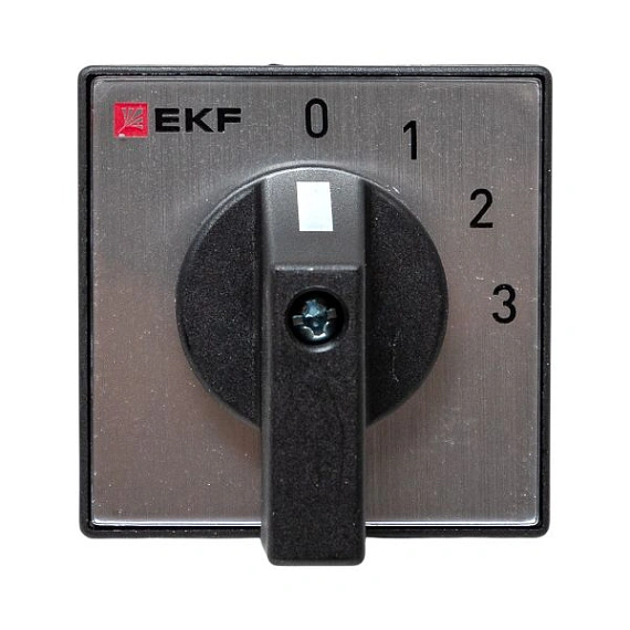 Переключатель кулачковый EKF; 4; полюсов 1; Iu=10 А; схема подключения 12; позиции: 0-1-2-3; IP20