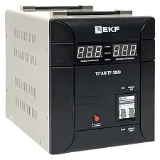 Стабилизатор напряжения EKF Titan симисторный напольный монтаж; 3000 ВА; 2100 Вт